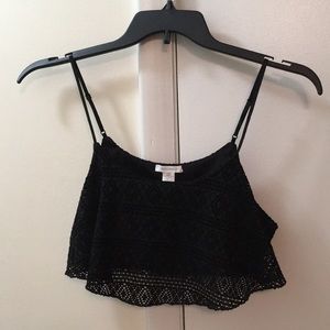 Black lacy top